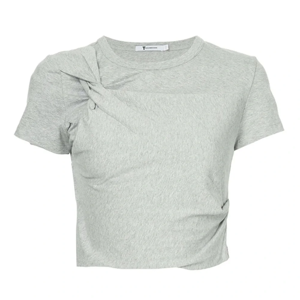 Alexander Wang Compact Jersey Twist
Shortsleeve Top in Gray - Picture 2 of 2